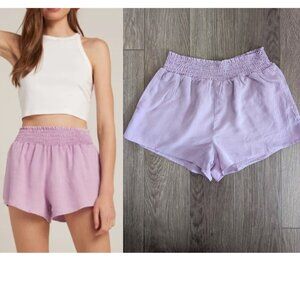 NEW Bella Dahl | Smocked Waist Tencel Short In Orchid Blush